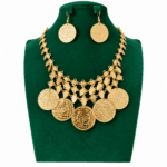 Coffret de Parure design vintage mahboub en cuivre trempé dans de l’or Une pièce unique artisanal