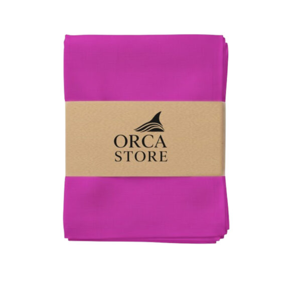 Ensemble de 6 Serviette de Table haut de gamme en Rose fuchsia confectionnée en 100% lin قمرايا raffinées fait à la main M70