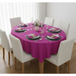 Ensemble de 6 Serviette de Table haut de gamme en Rose fuchsia confectionnée en 100% lin قمرايا raffinées fait à la main M70 – Image 3