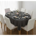 Ensemble de 6 Serviette de Table haut de gamme en Gris charbon confectionnée en 100% lin قمرايا raffinées fait à la main M71 – Image 2