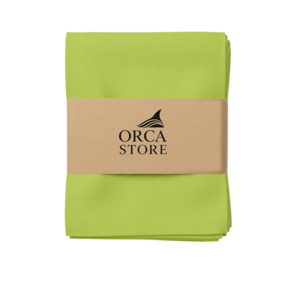 Ensemble de 6 Serviette de Table haut de gamme en Vert anis confectionnée en 100% lin قمرايا raffinées fait à la main M25