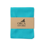 Ensemble de 6 Serviette de Table haut de gamme en Turquoise confectionnée en 100% lin قمرايا raffinées fait à la main M62