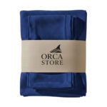 Ensemble 1 Nappe et 6 Serviette de Table haut de gamme en Bleu roi confectionnée en 100% lin قمرايا raffinées fait à la main M15