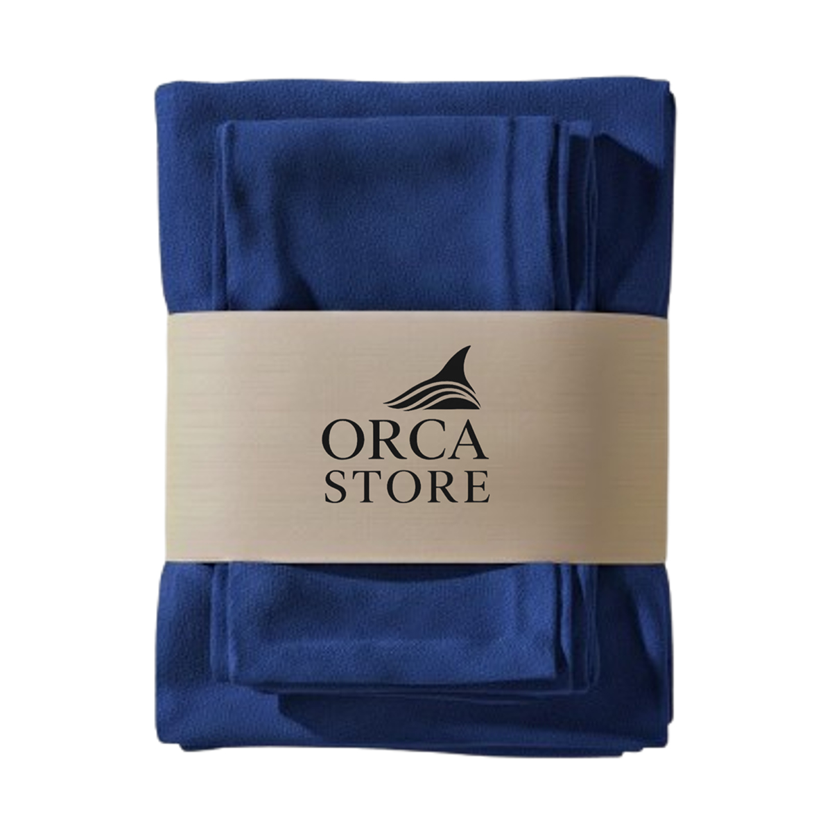 ORA 7715 Ensemble 1 Nappe et 6 Serviette de Table haut de gamme en Bleu roi confectionnée en 100% lin قمرايا raffinées fait à la main M15 – Image 1