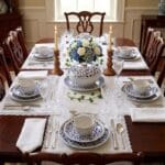 Pack Double Plaisir à Table Bleu Floral 20 pièces en céramique TOP 1237 – Image 3