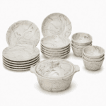Pack Double Plaisir à Table Marbré 20 pièces en céramique TOP 1231