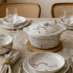 Pack Double Plaisir à Table Marbré 20 pièces en céramique TOP 1231 – Image 3