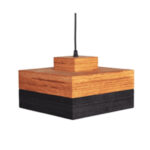 Suspension Combino Carrée Lampes design Armin Home Suspension en bois de style vintage fabrication artisanale T3