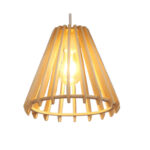 Suspension Kapelo naturelle Lampes design Armin Home Suspension en bois de style vintage fabrication artisanale T3