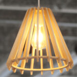Suspension Kapelo naturelle Lampes design Armin Home Suspension en bois de style vintage fabrication artisanale T3 – Image 3