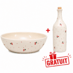 Pack Double Plaisir à Table La Cerise : 1 Grand saladier + 1 Gratuit Huilier TOP 2973