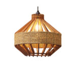 Suspension Trapezz Halfa ajourée en lamelles de bois ARH 8036