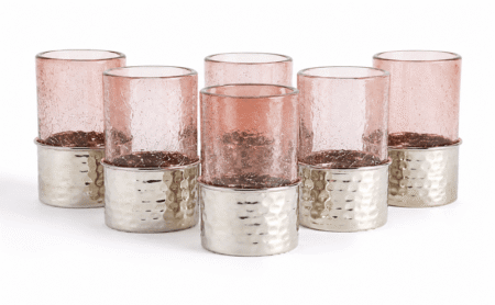 6 verre à thé en verre soufflé