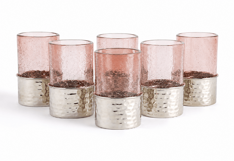 6 verre à thé en verre soufflé