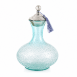 Carafe PM en verre souffle -fait main et cuivre martelé