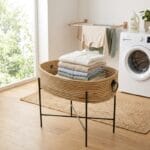 L'Ovale Nomade – Panier de Rangement haut de gamme en fibre naturelle sur Piétement Artisanal fait main – Image 6