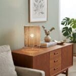Lampe à Poser Contemporain Artisanal en corde de jute naturelle fait main Ø 20 – Image 3