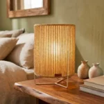 Lampe à Poser Contemporain Artisanal en corde de jute naturelle fait main Ø 20 – Image 4