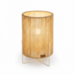 Lampe à Poser Contemporain Artisanal en corde de jute naturelle fait main Ø 20