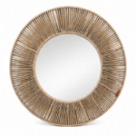 Miroir Mural Artisanal « Éclipse Sombre » design bohème chic